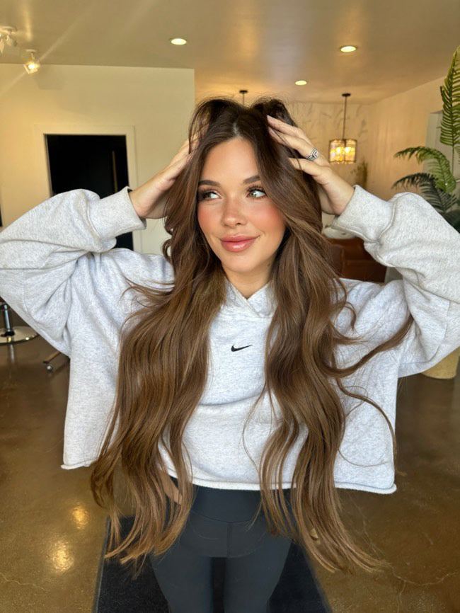 Wide Tape Wefts Hair Extensions #4 Chocolate Brown KmXtend Hair Extensions