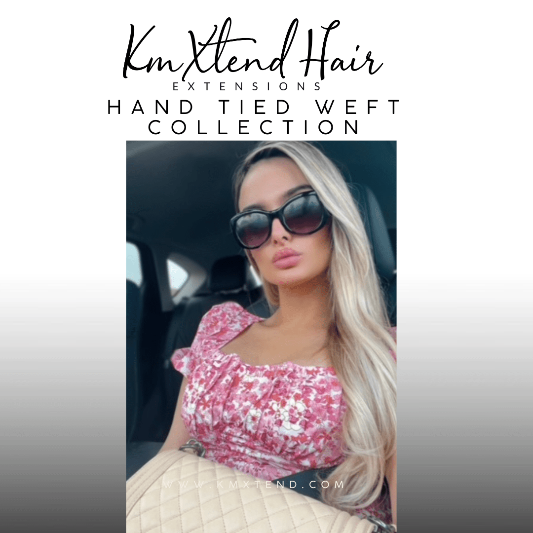 Professional Hand Tied Weft Hair Extensions #8 Light Brown KmXtend Hair Extensions