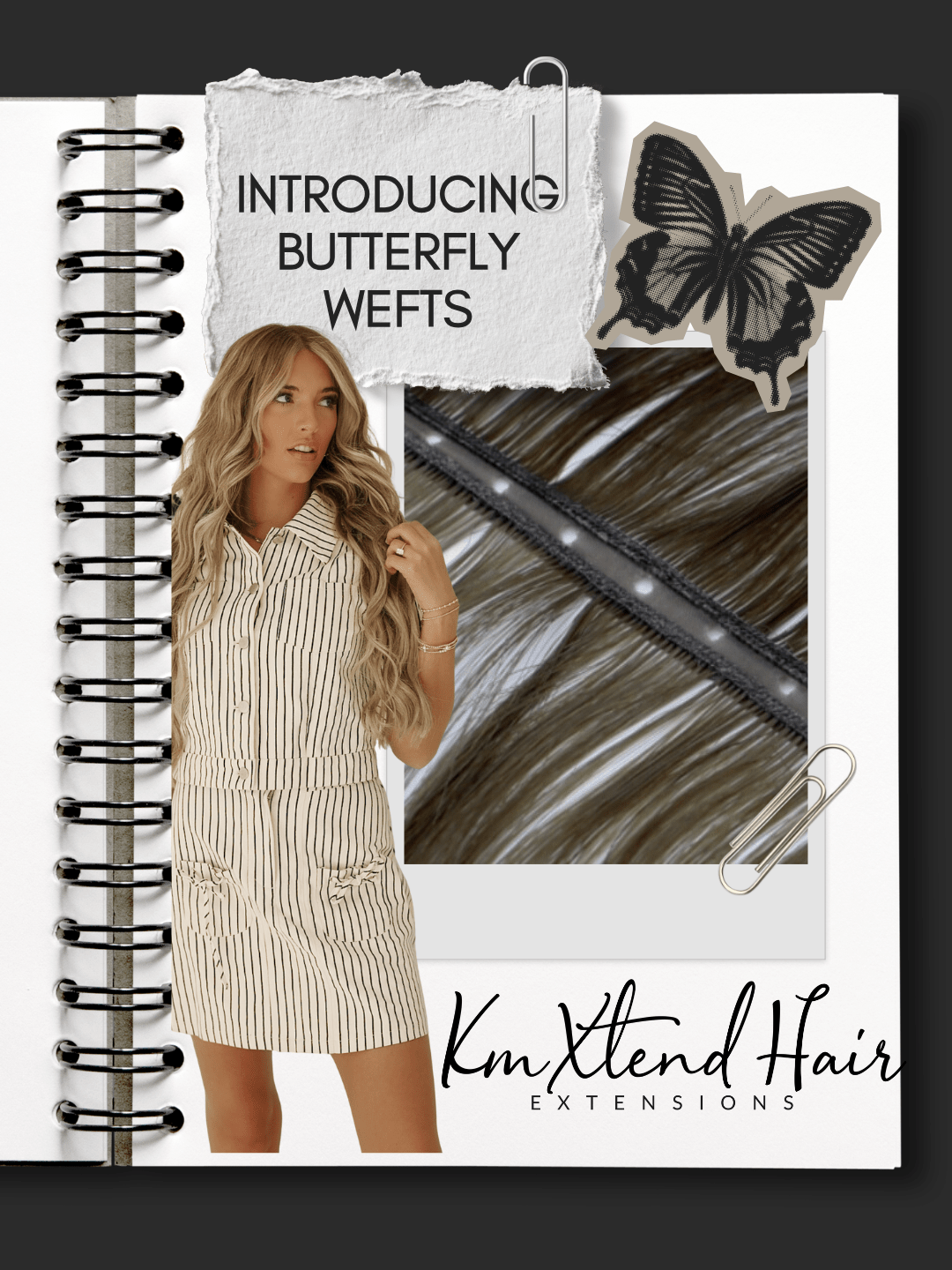 Butterfly Wefts for Natural Lightweight Hair Extensions KmXtend Hair Extensions