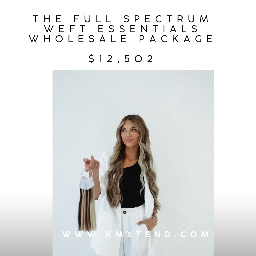 The "Full Spectrum" Weft Essentials Wholesale Package KmXtend Hair Extensions