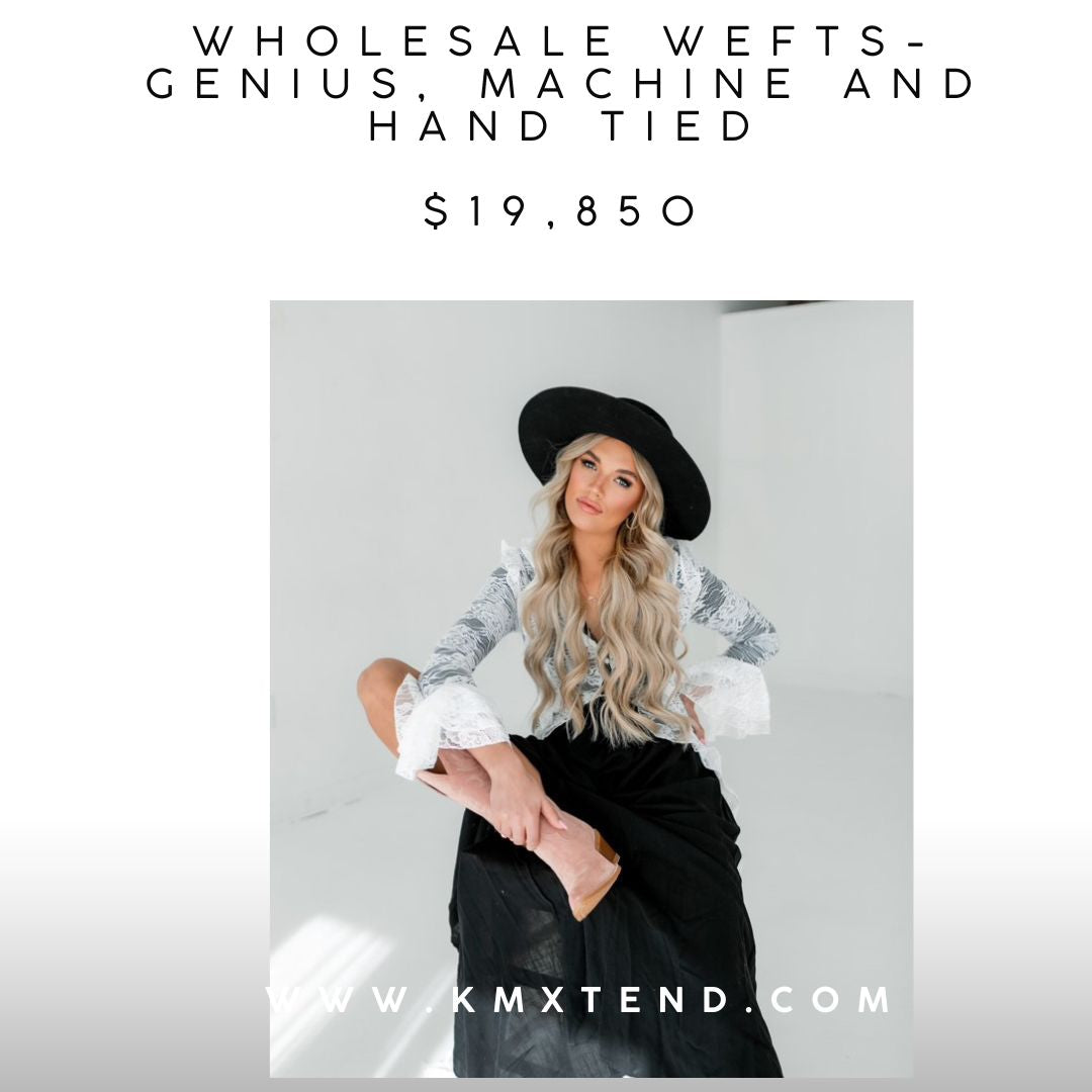 Wholesale Wefts- Ultimate Weft Mix- Genius, Machine , and Hand Tied KmXtend Hair Extensions
