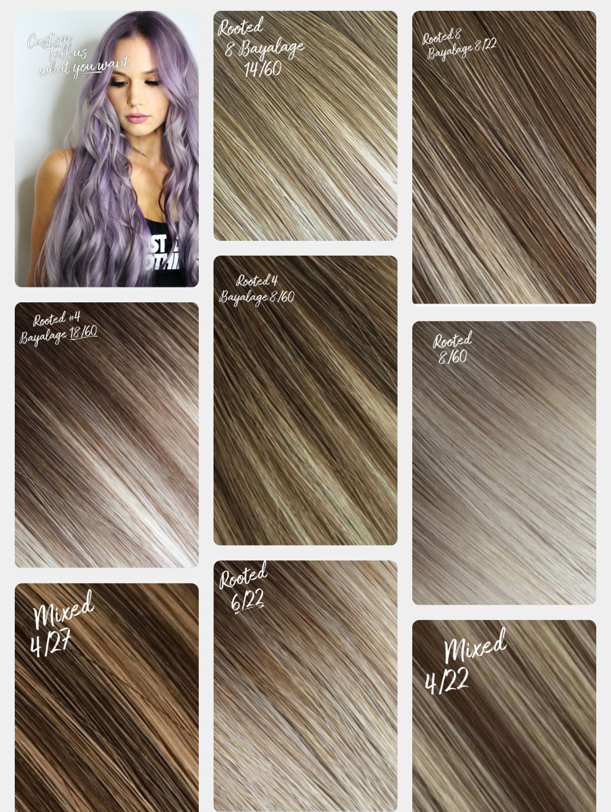 hybrid weft hair extensions