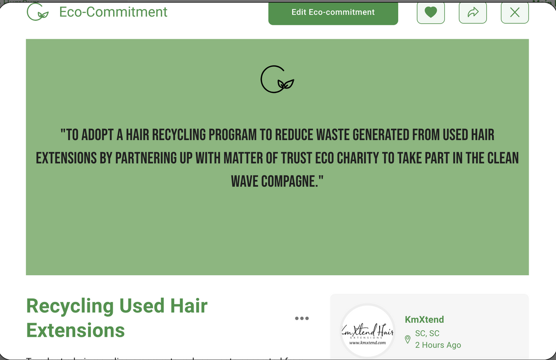 KmXtend Donates Old Hair Extensions for Oil Spill Mats