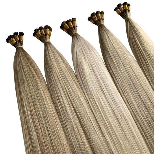 hand tied wefts