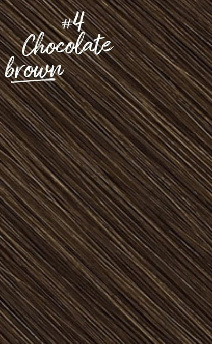 Chocolate Brown #4 Genius Weft KmXPRESS Fast Shipping KmXtend Hair Extensions