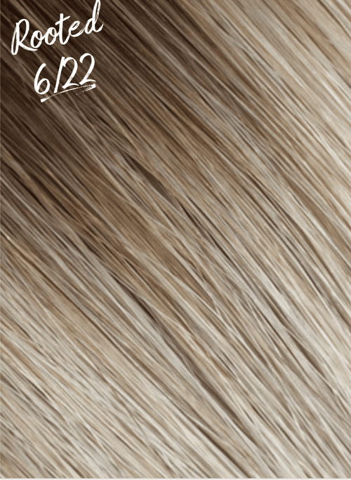 Professional Hand Tied Weft Hair Extensions Rooted 6/22
