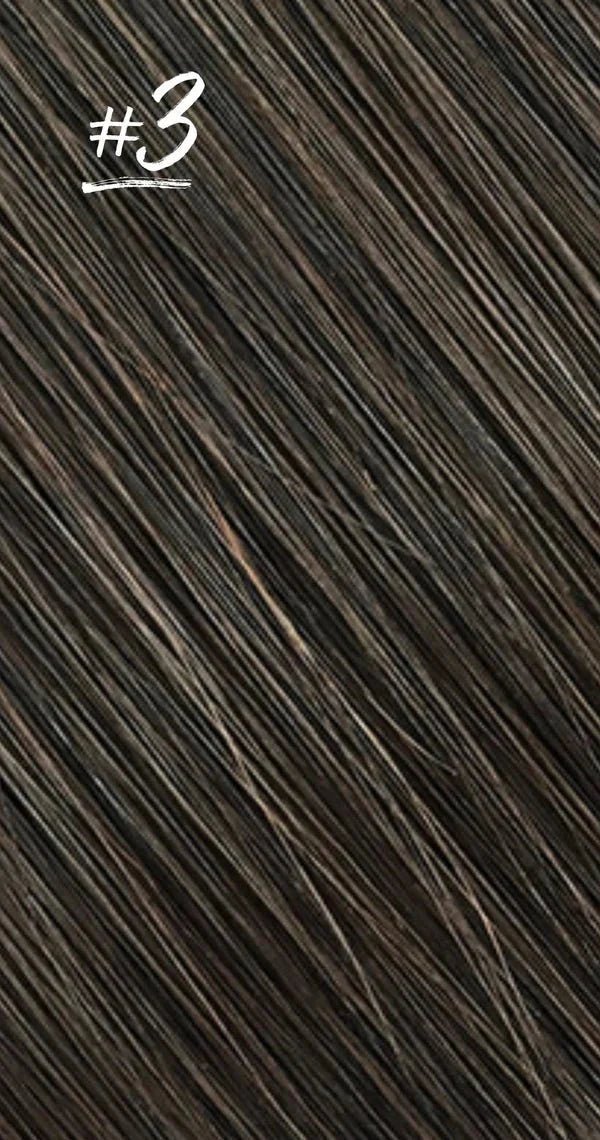 Medium to Dark Brown #3 Genius Weft KmXPRESS Fast Shipping KmXtend Hair Extensions