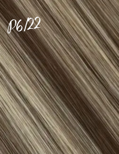 Nano Ring Hair Extensions Double Drawn Remy Hair P6/22