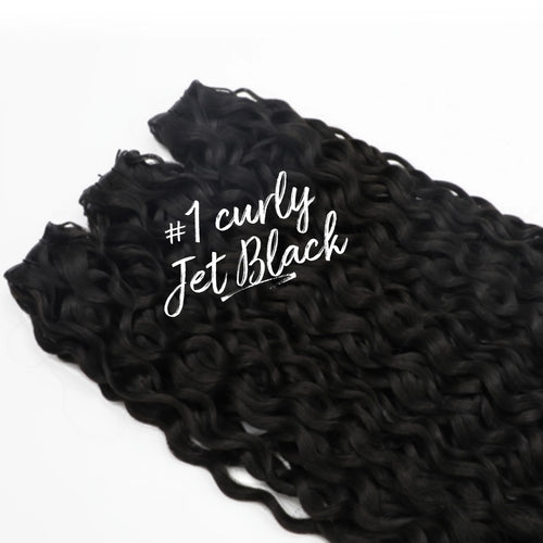 Genius Weft Hair Extensions - KmX Wefts 1 Jet black