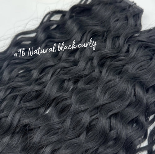 Genius Weft Hair Extensions - KmX Wefts 1B Natural Black