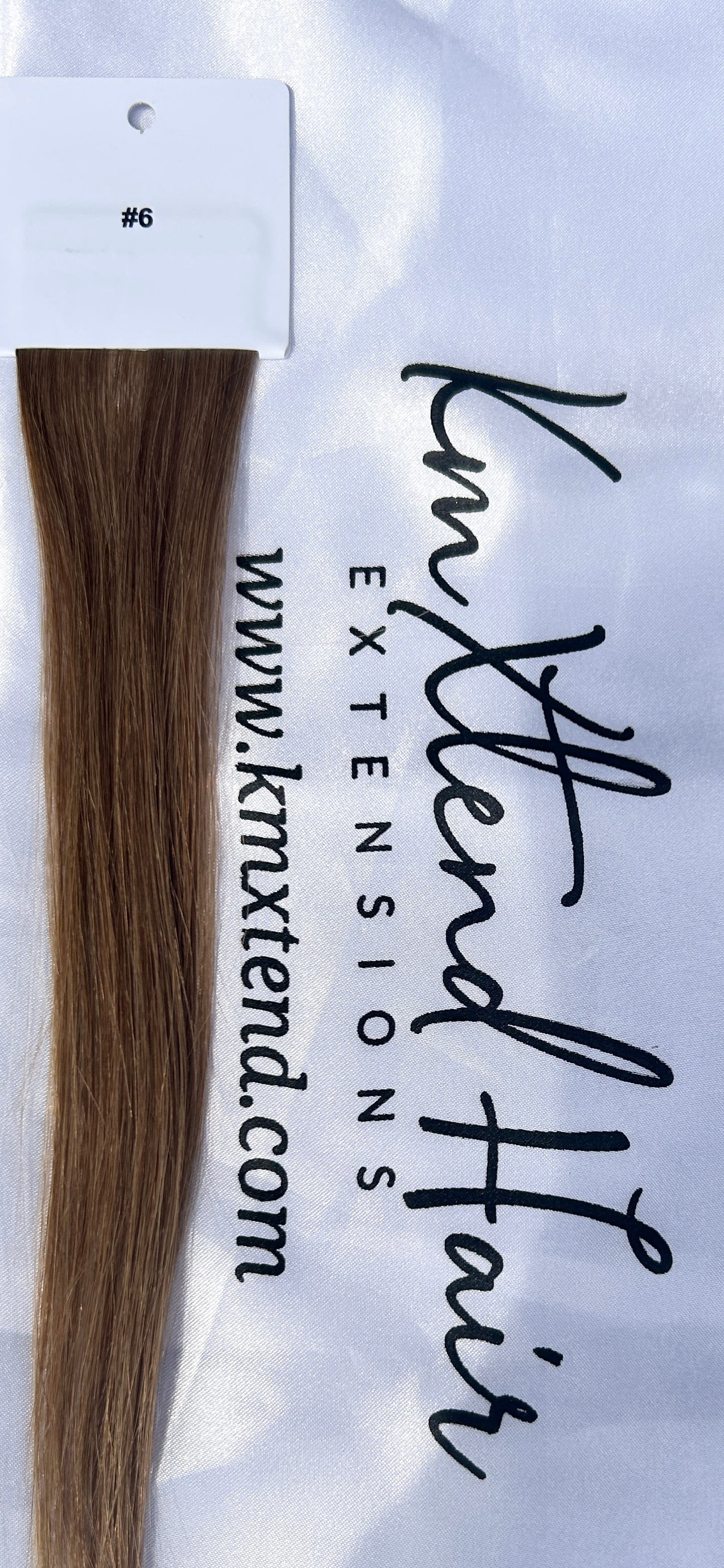 Light to Medium Brown Flat Hybrid Weft Hair Extensions Color #6