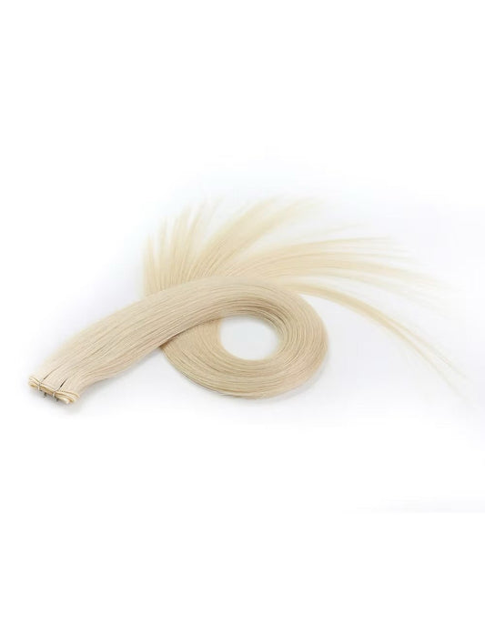 Platinum Blonde #60 Genius Weft KmXPRESS Fast Shipping KmXtend Hair Extensions