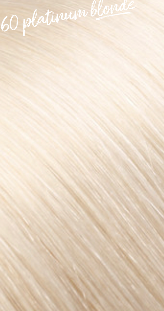 Professional Hand Tied Weft Hair Extensions #60 Lightest Platinum Blonde