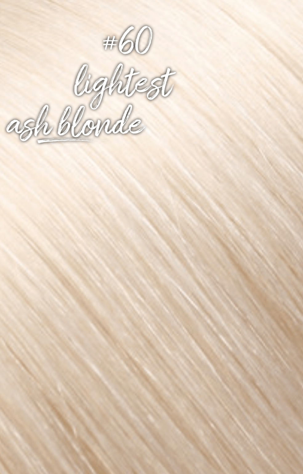 Luxury Machine Weft Hair Extensions #60 Lightest Platinum Blonde