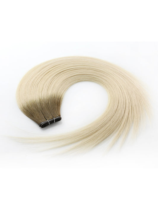 Rooted Platinum Blonde T8/60 Genius Weft KmXPRESS Fast Shipping KmXtend Hair Extensions