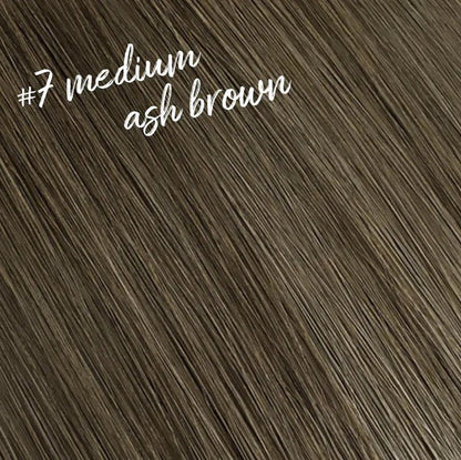 Butterfly Wefts #7 Medium Ash Brown Seamless Blend KmXtend Hair Extensions