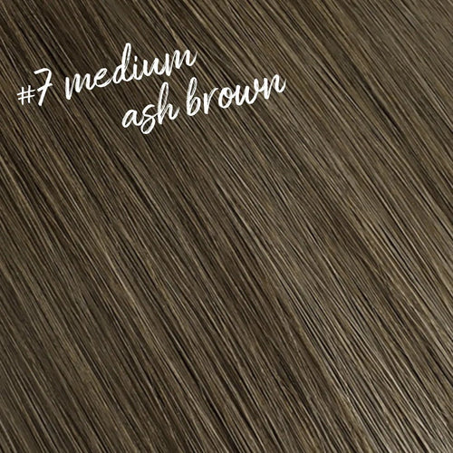 K Tips Flat Tip Keratin Extensions #7 Medium Ash Brown