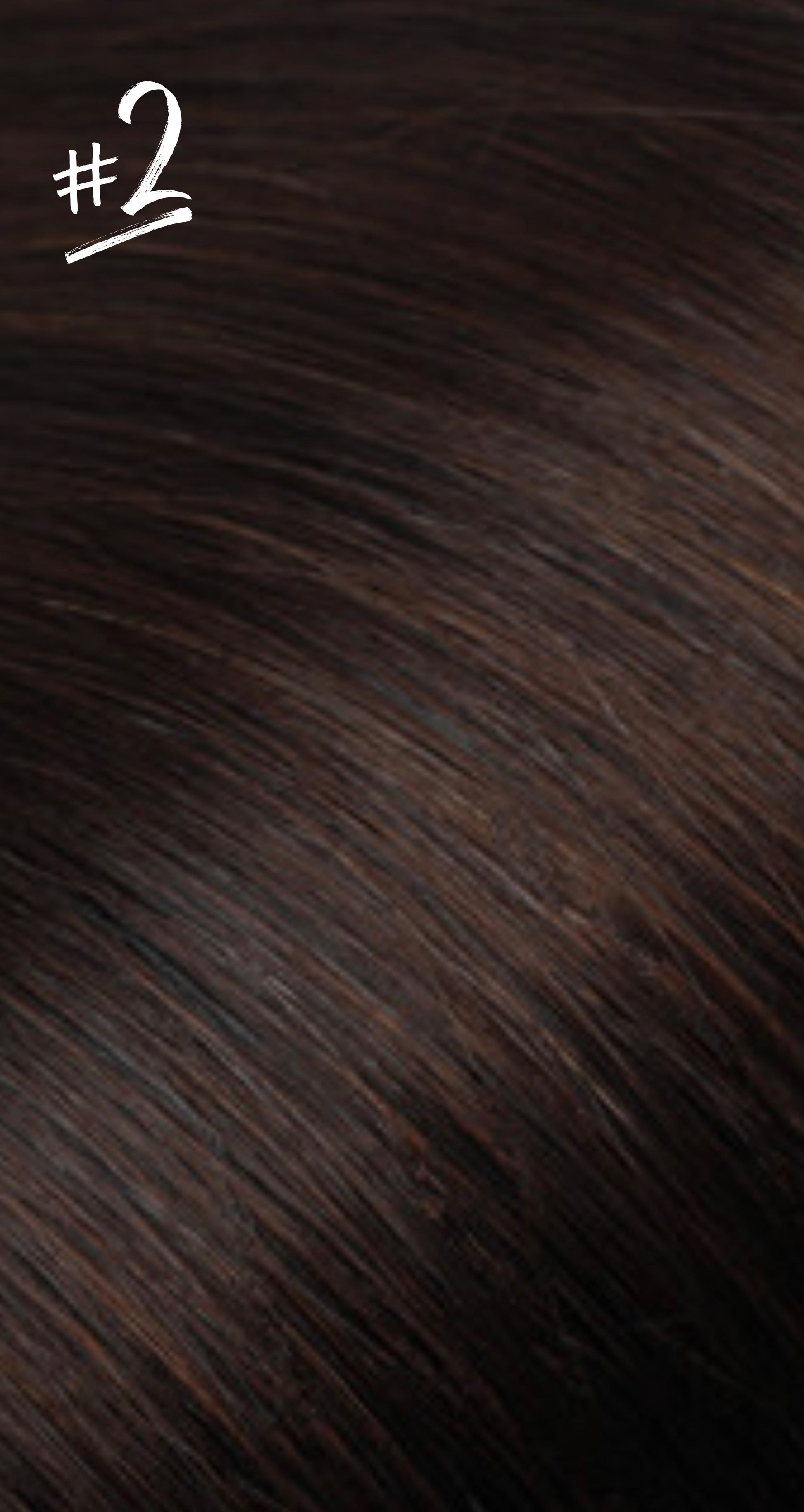 Dark Brown Flat Hybrid Weft Hair Extensions Color #2 KmXtend Hair Extensions