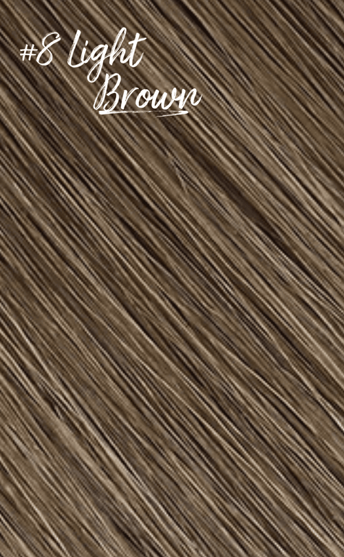 Flat Tip Keratin Fusion Extensions #8 Light Brown