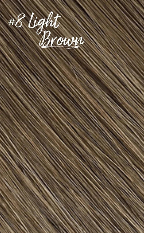 Butterfly Wefts #8 Light Brown Natural, Seamless Volume