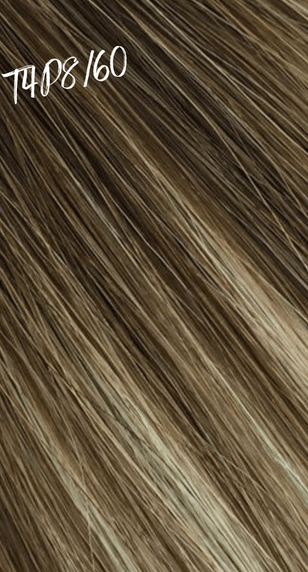 Professional Hand Tied Weft Hair Extensions T4/P8/60 KmXtend Hair Extensions