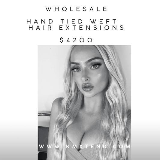 Wholesale Hand Tied Weft Hair Extensions Package KmXtend Hair Extensions