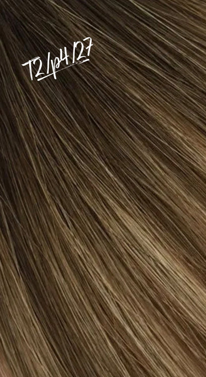 Genius Weft Hair Extensions - KmX Wefts Rooted Balayage T2/4/27 KmXtend Hair Extensions