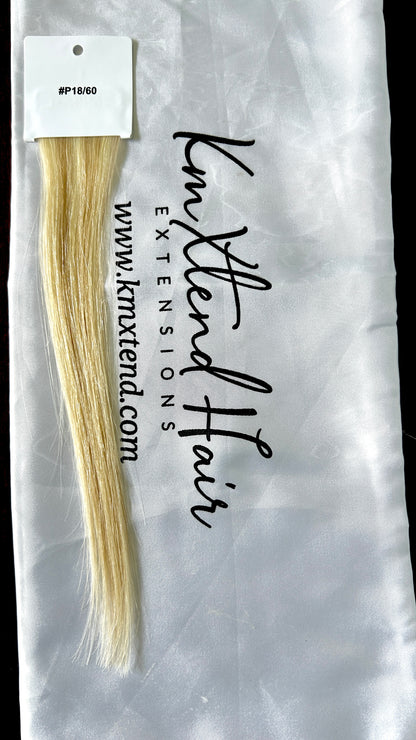 Highlighted Blonde Flat Hybrid Weft Hair Extensions 18/60