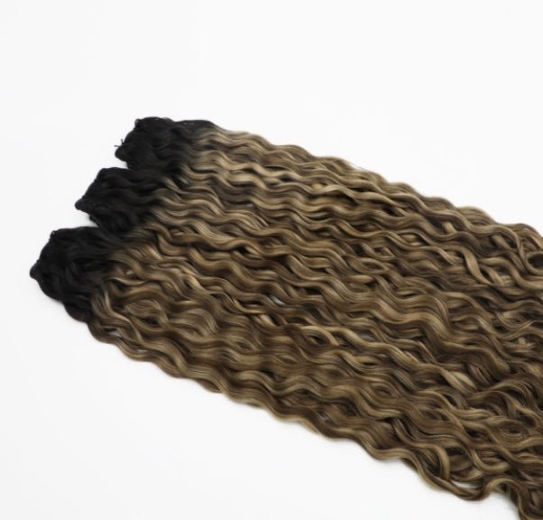 Genius Weft Hair Extensions - KmX Wefts Rooted Balayage T2/4/27 one product