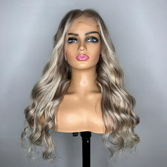 24" Long Human Hair Wig 130% Density Loose Wave