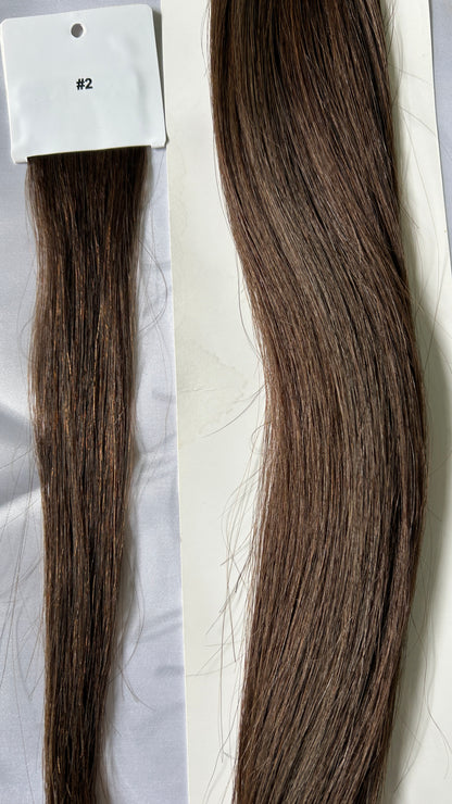 Luxury I Tip Keratin Hair Extensions #2 Darkest Brown