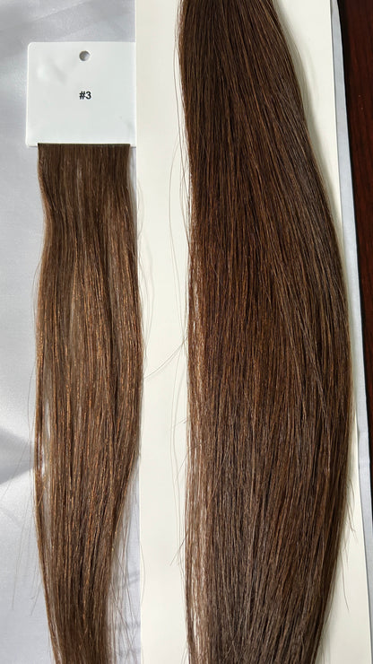 Medium to Dark Brown #3 Genius Weft KmXPRESS Fast Shipping KmXtend Hair Extensions