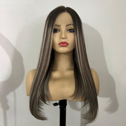 20" Long Human Hair Wig 130% Density Straight