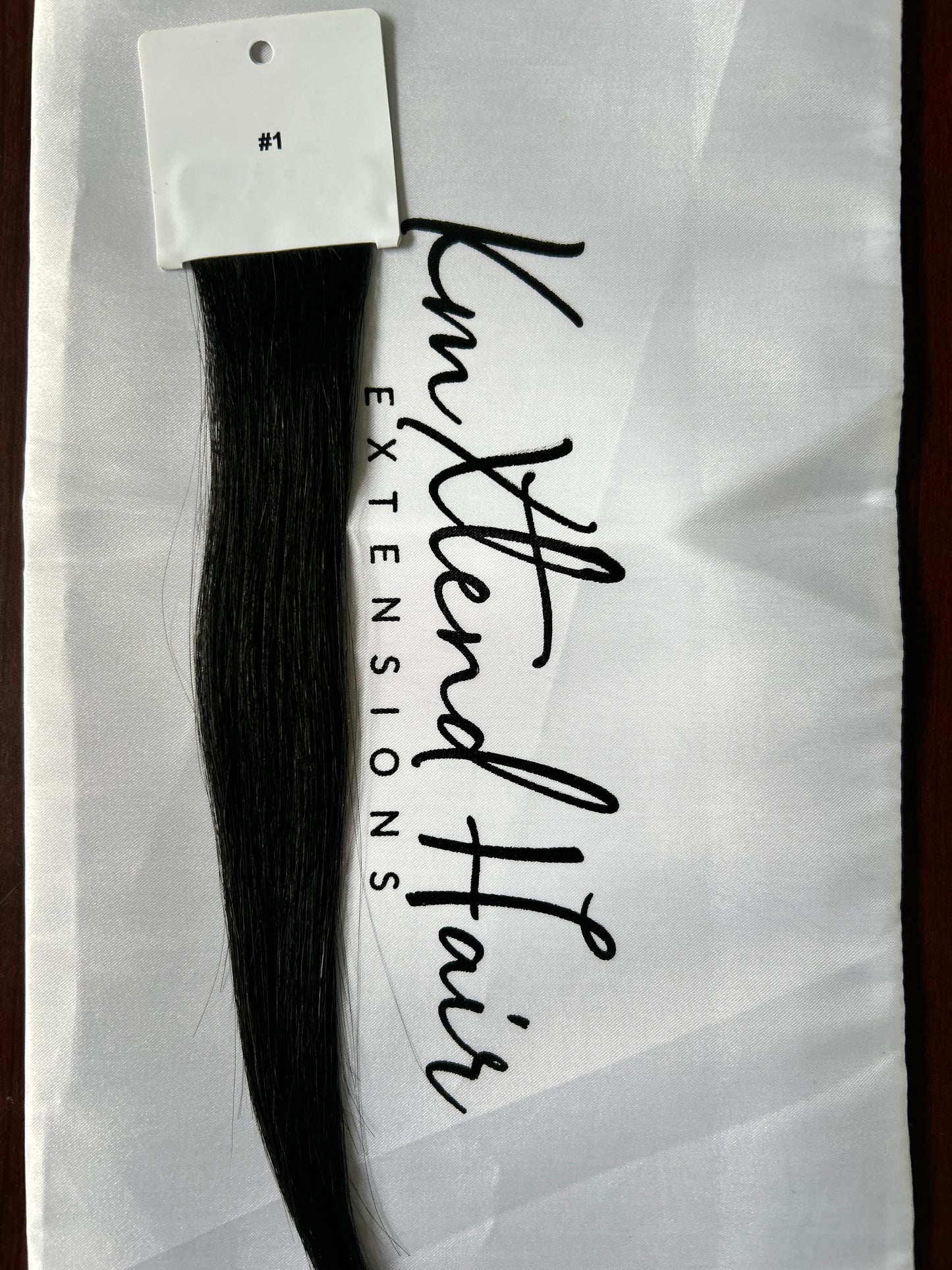 Jet Black #1  Hand Tied Weft Hair Extensions