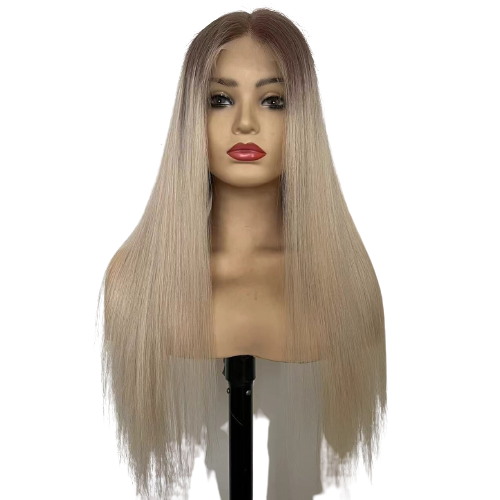 24"  T7/P18/60 Blonde Wig Double. Drawn Remy Hair 150% Density