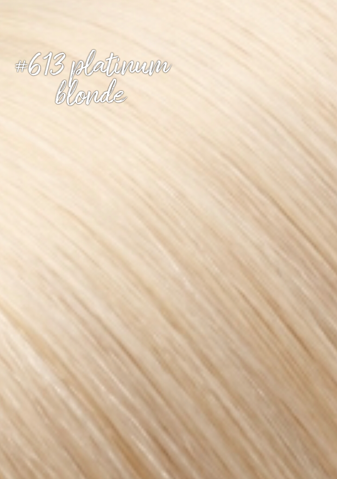 Platinum Blonde Flat Hybrid Weft Hair Extensions Color #60